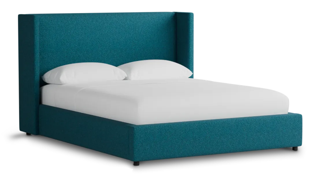 Captiva Elite Teal 48" Upholstered Shelter Bed