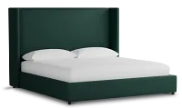 Captiva Joya Green 60" Upholstered Shelter Bed