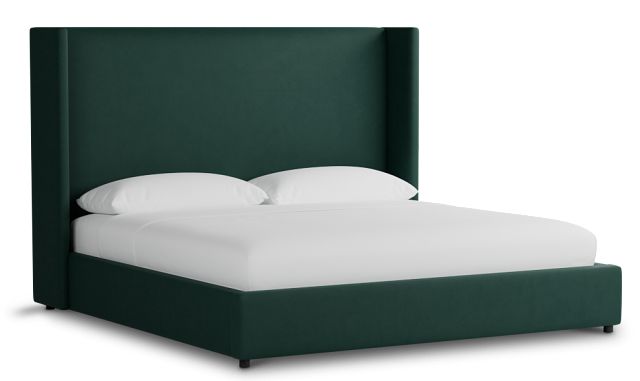 Captiva Joya Green 60" Upholstered Shelter Bed