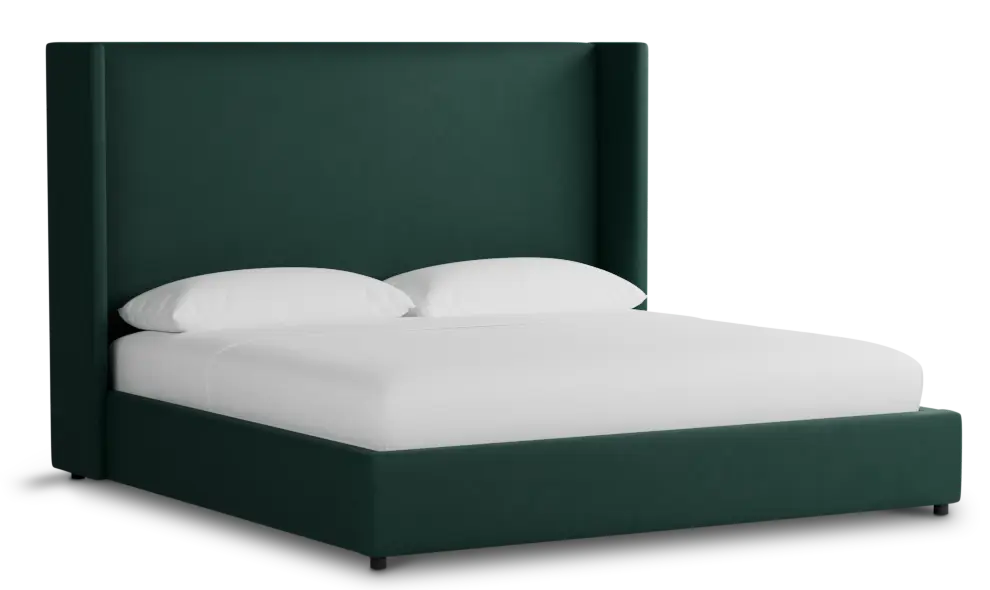 Captiva Joya Green 60" Upholstered Shelter Bed Captiva Joya Green 60" Upholstered Shelter Bed