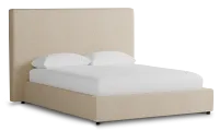 Grayton Sutton Beige 54" Upholstered Platform Bed