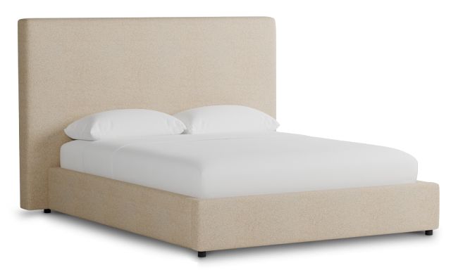 Grayton Sutton Beige 54" Upholstered Platform Bed