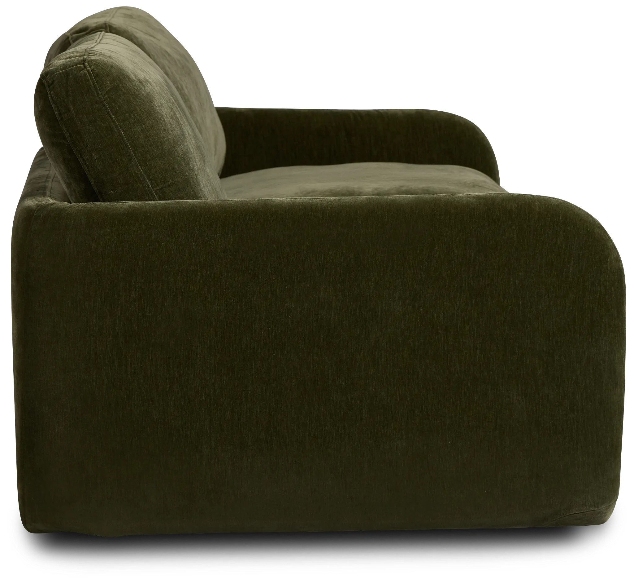 Jules Green Velvet 2 Piece Modular Sofa