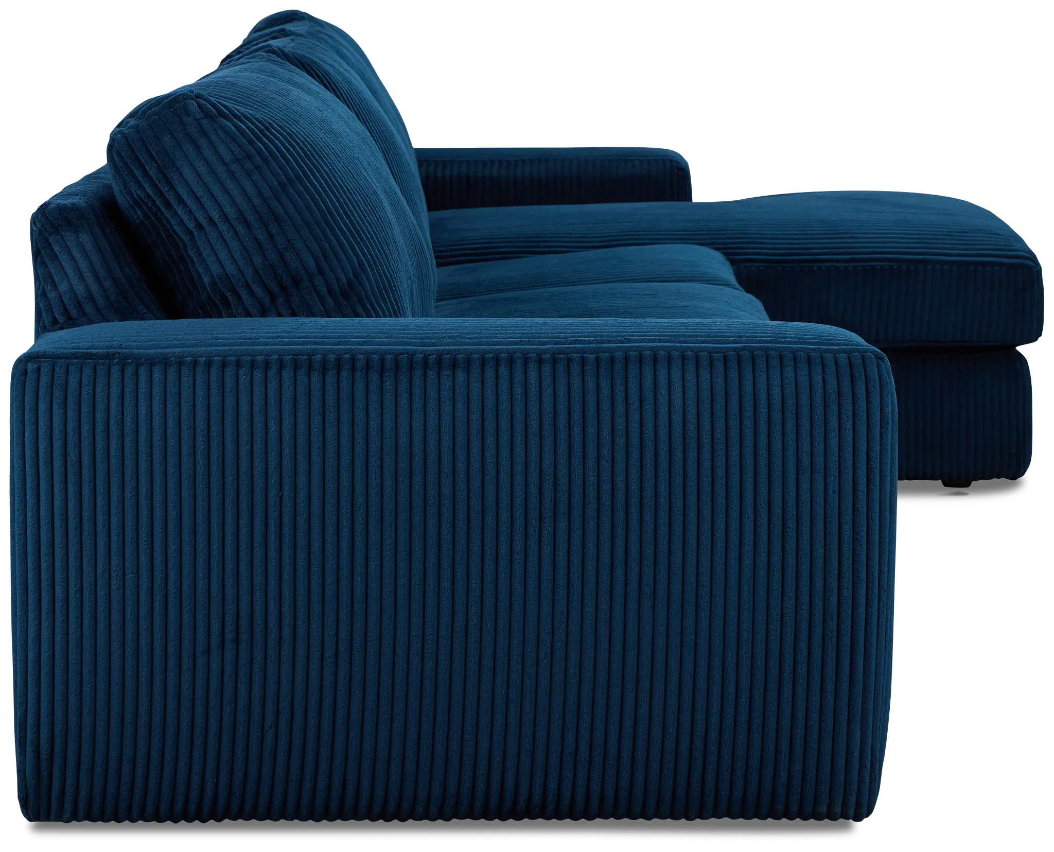 Charlie Dark Blue Fabric Small Right Chaise Sectional Charlie Dark Blue Fabric Small Right Chaise Sectional
