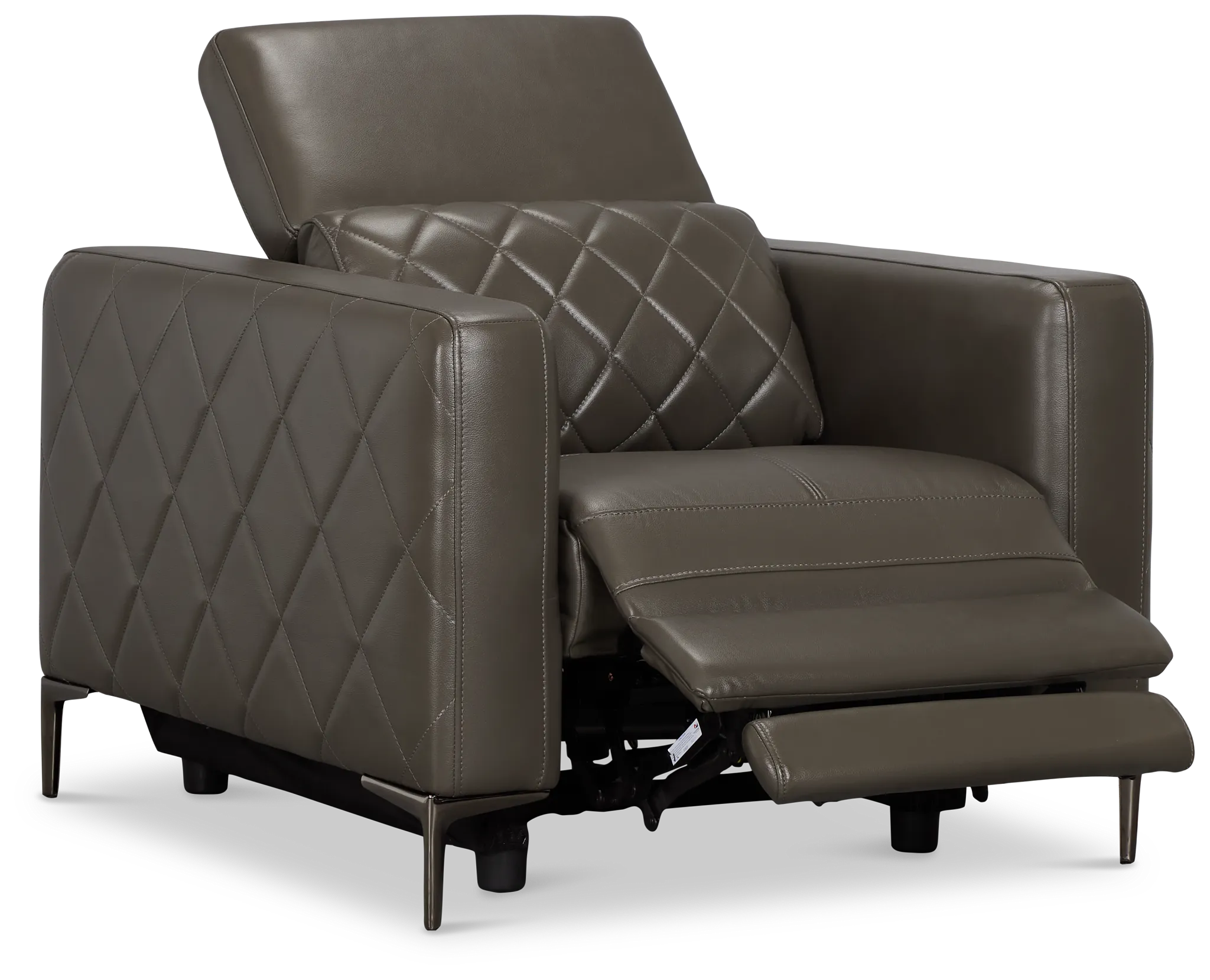 Ava Dark Gray Micro Power Recliner