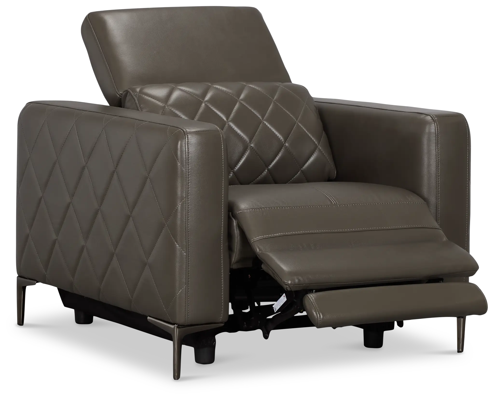 Ava Dark Gray Micro Power Recliner Ava Dark Gray Micro Power Recliner