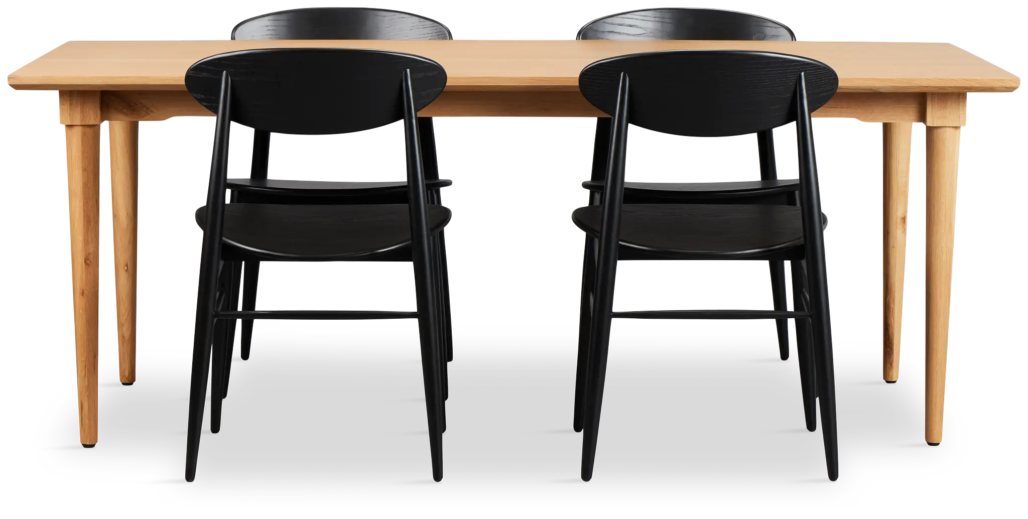 Stockton Light Tone Rect Table & 4 Wood Chairs Stockton Light Tone Rect Table & 4 Wood Chairs