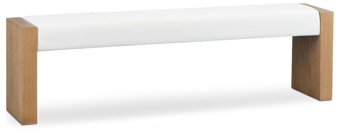 Haven White Uph Plank Dining Bench Haven White Uph Plank Dining Bench