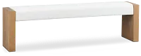 Haven White Uph Plank Dining Bench