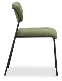 Lynden Green Metal Upholstered Side Chair