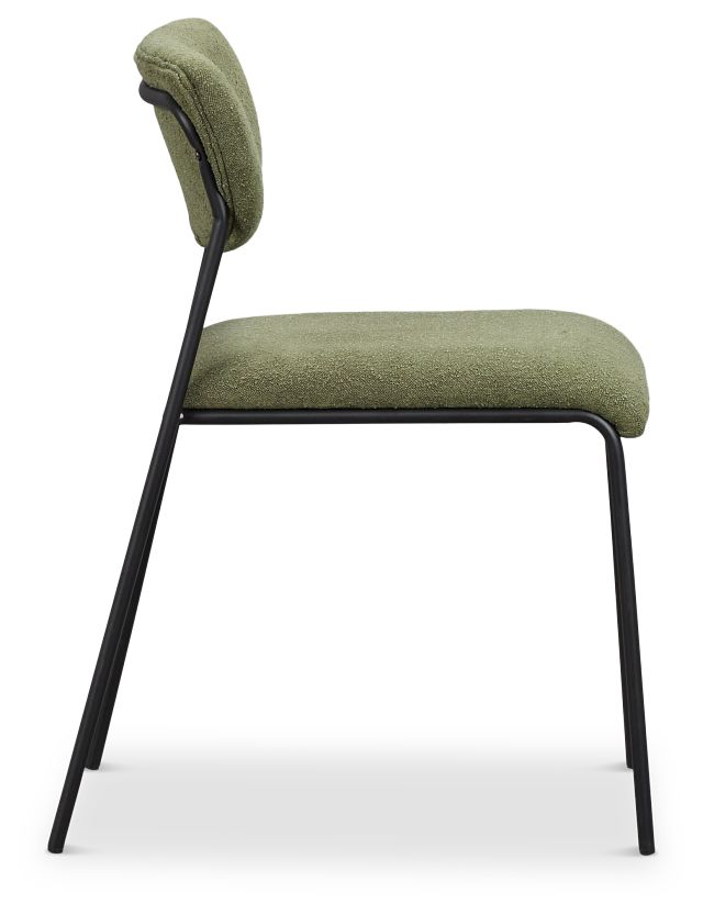 Lynden Green Metal Upholstered Side Chair
