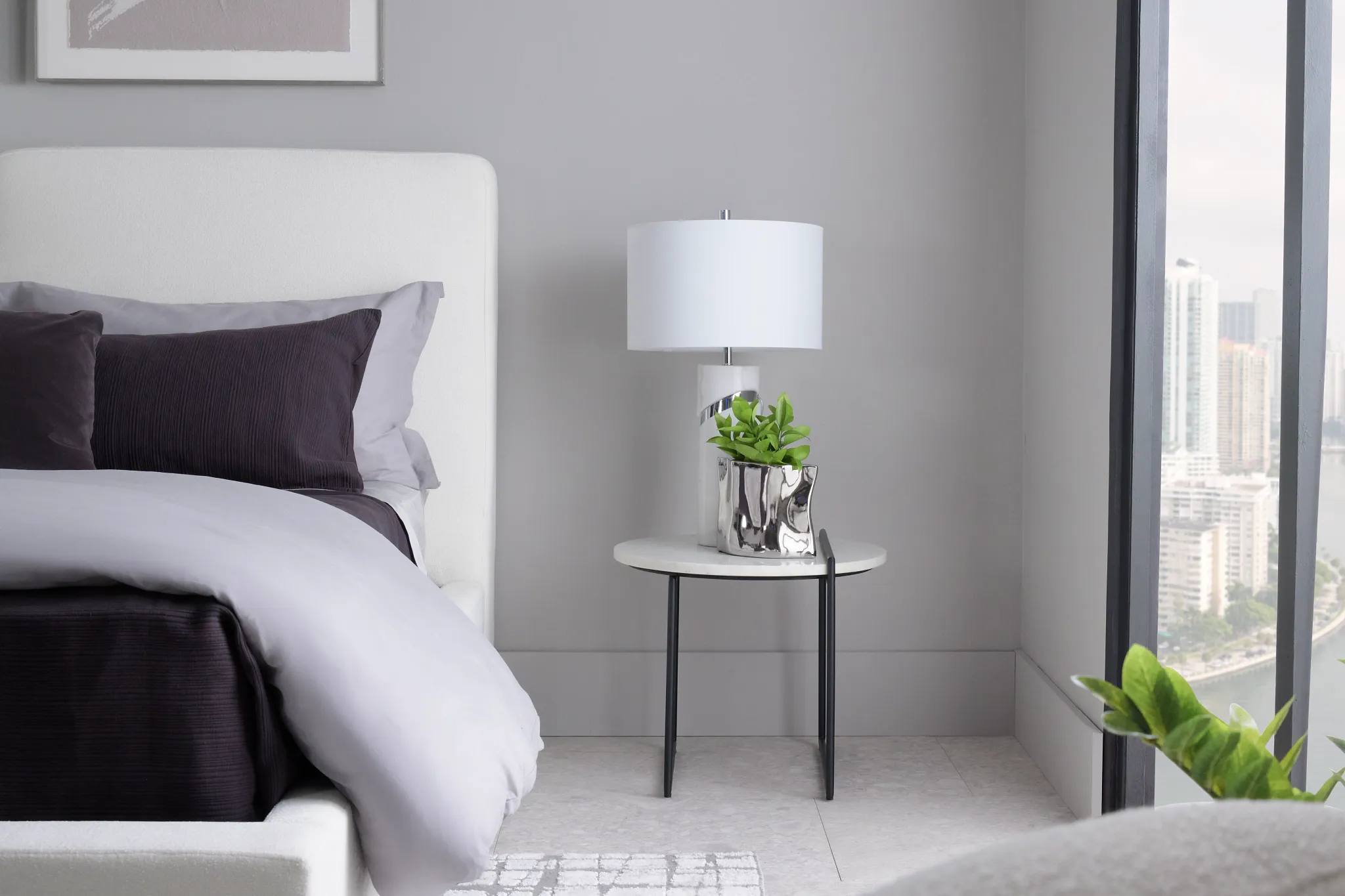 Echo White Accent Table