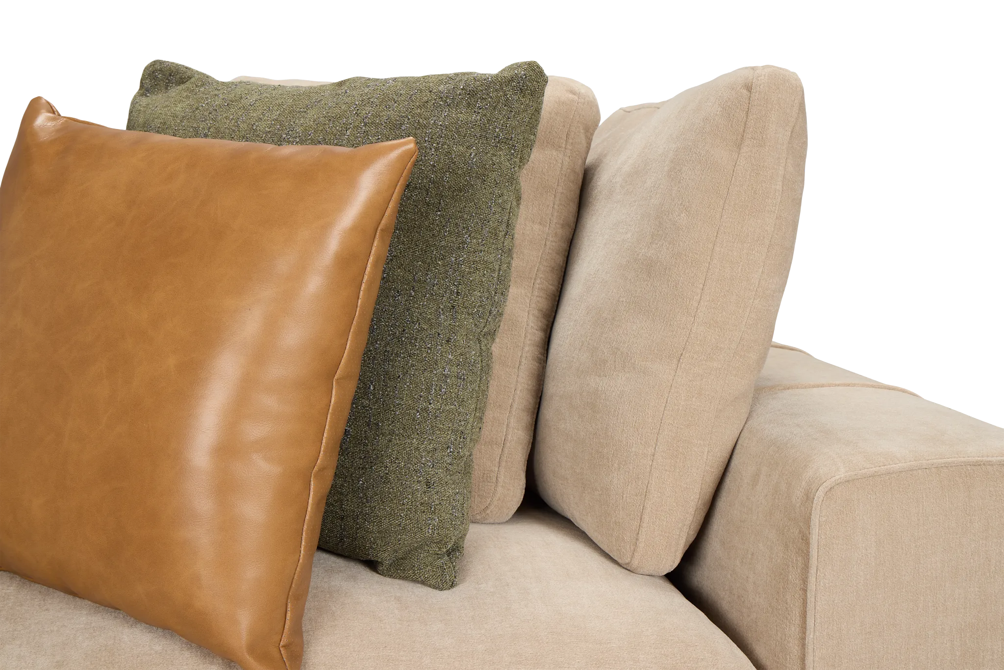 Cruz Light Beige Fabric Corner Chair