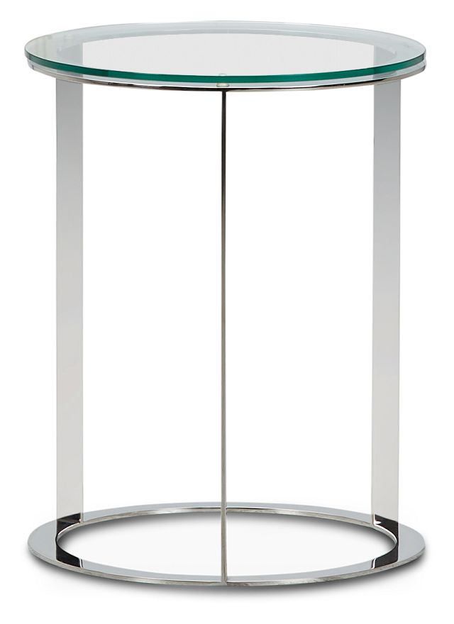 Dalston Clear Metal Round End Table