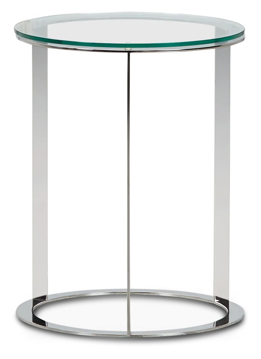 Dalston Clear Metal Round End Table