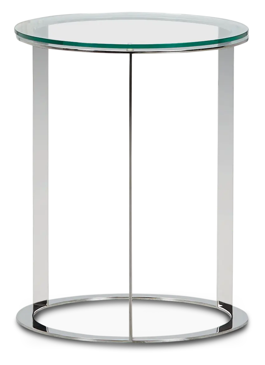 Dalston Clear Metal Round End Table Dalston Clear Metal Round End Table