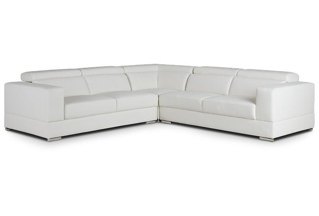 Maxwell White Micro Two-arm Sectional