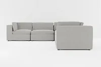 Destin Maguire Gray Fabric 6-piece Modular Sectional