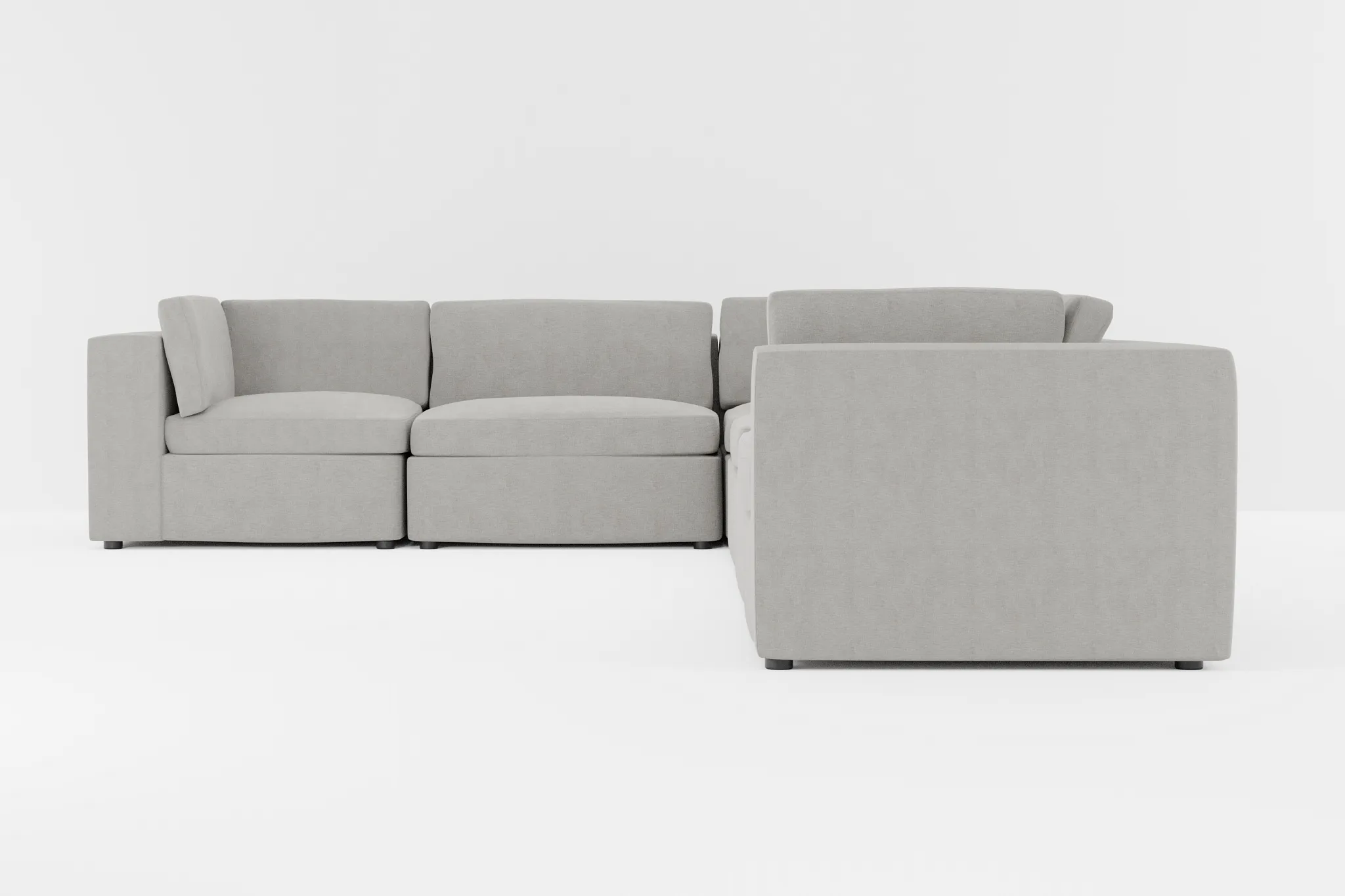 Destin Maguire Gray Fabric 6-piece Modular Sectional