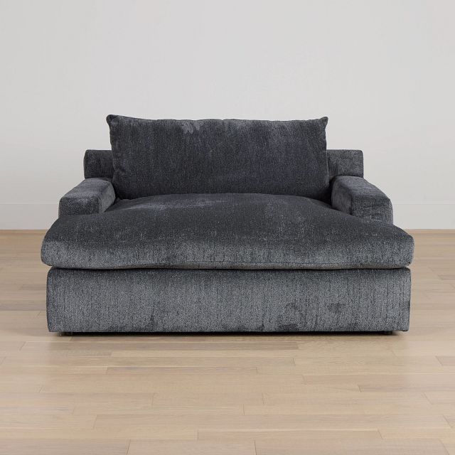 Stella Dark Gray Fabric Chaise