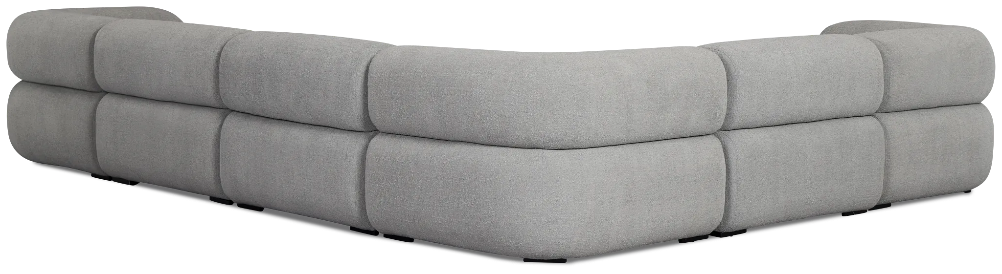 Celeste Light Gray Fabric 6-piece Modular Sectional