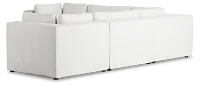 Destin Sutton White Fabric 5-piece Modular Sectional