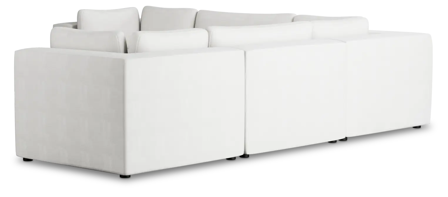 Destin Sutton White Fabric 5-piece Modular Sectional Destin Sutton White Fabric 5-piece Modular Sectional