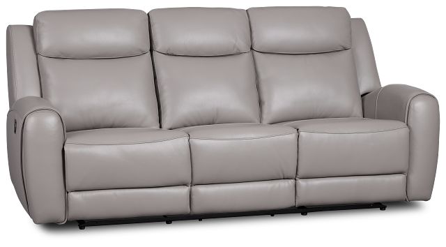 Walker Light Gray Lthr/vinyl Reclining Sofa
