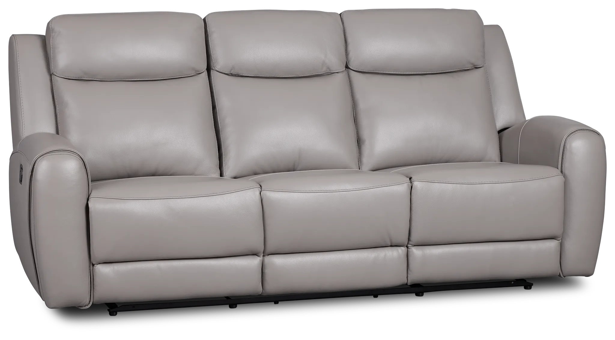 Walker Light Gray Lthr/vinyl Reclining Sofa