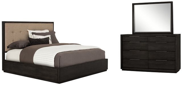 Madden Dark Tone Wood Platform Bedroom