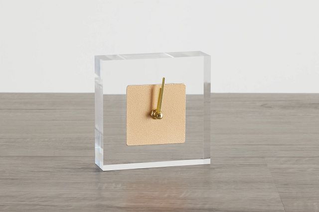 Aster Gold Acrylic Table Clock