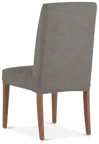 Harbor Dark Gray Short Slipcover Chair With Light Tone Leg
