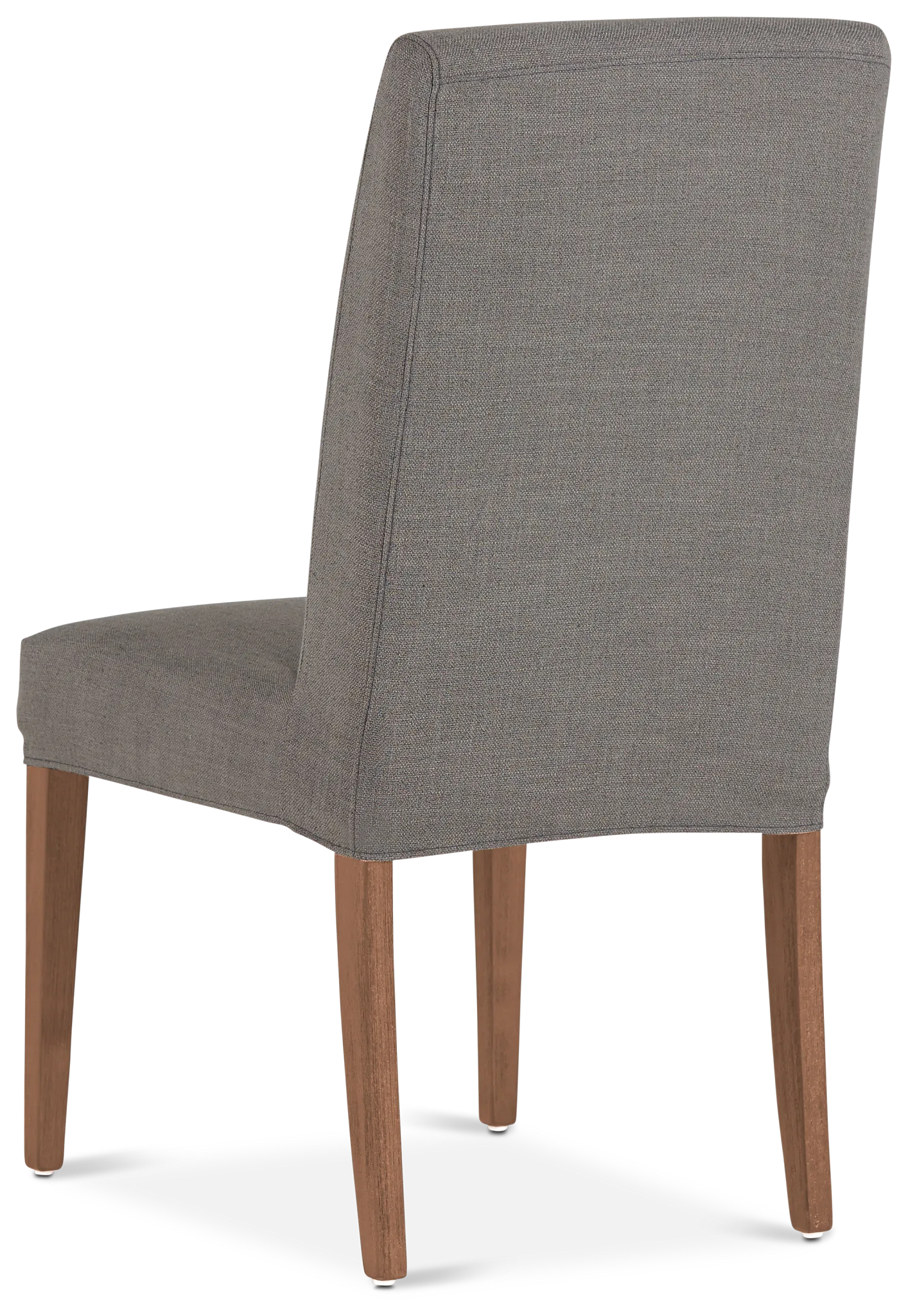 Harbor Dark Gray Short Slipcover Chair With Light Tone Leg
