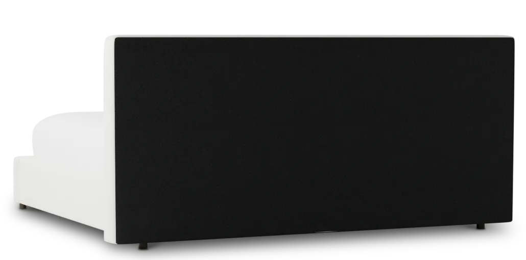 Grayton Sutton White 44" Upholstered Platform Bed