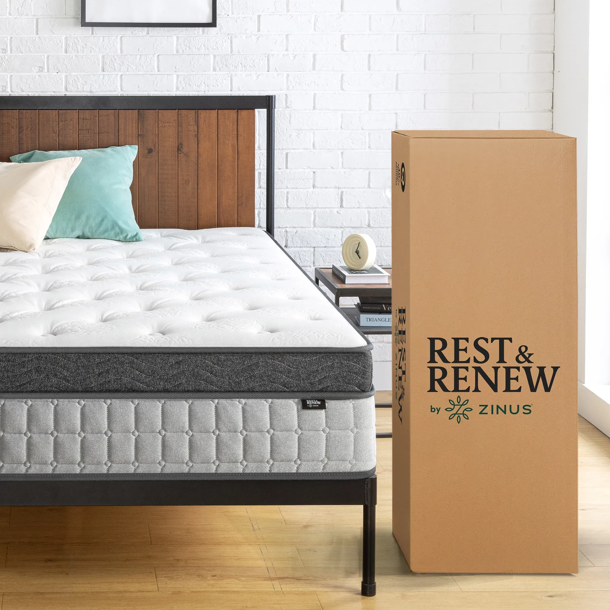Rest & Renew By Zinus Pocket Innerspring 14" Pillow Top Mattress