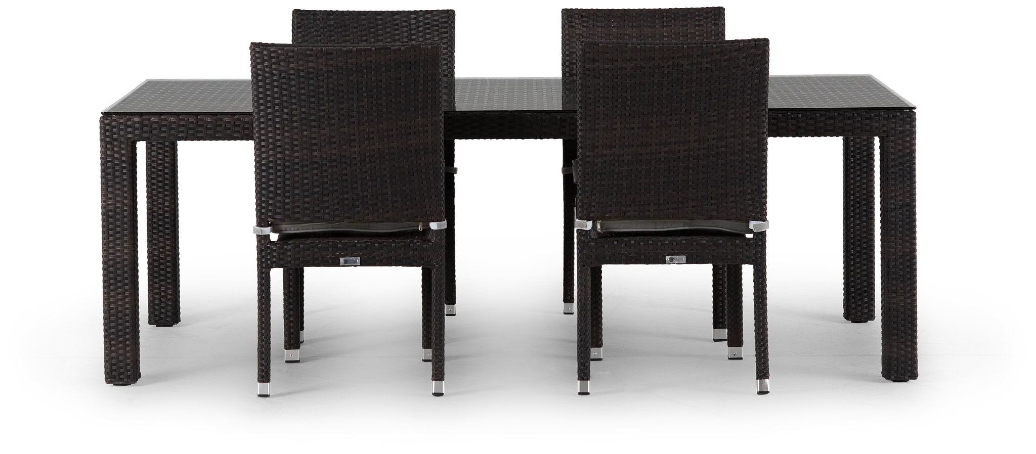 Zen Gray 84" Rectangular Table & 4 Chairs