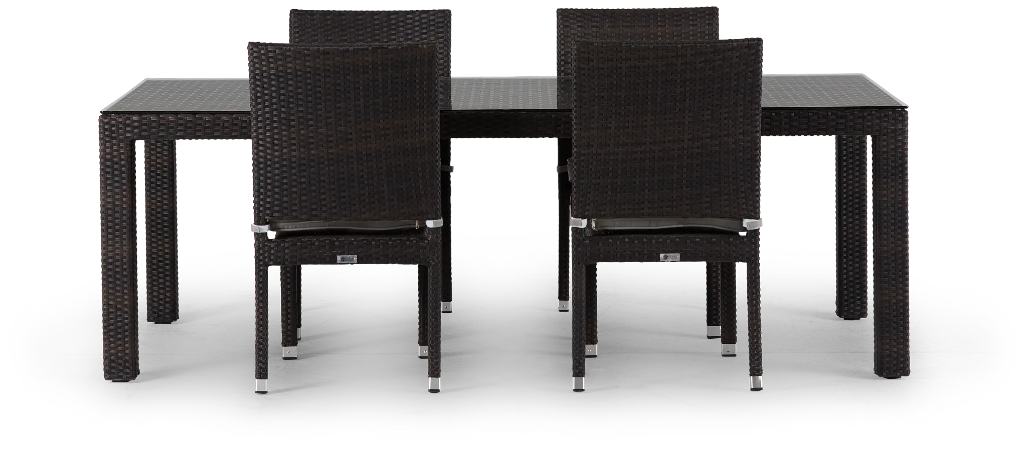 Zen Gray 84" Rectangular Table & 4 Chairs Zen Gray 84" Rectangular Table & 4 Chairs