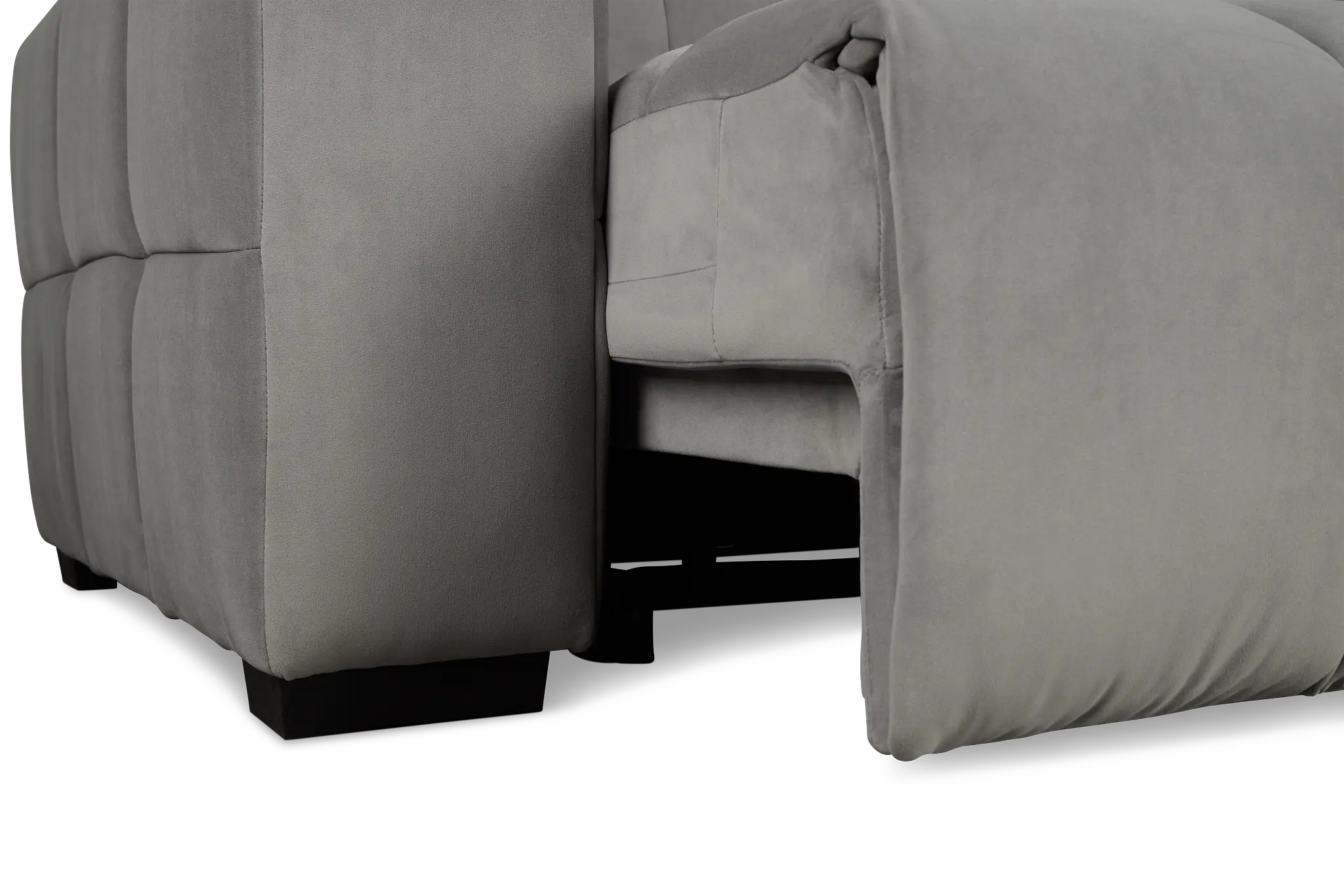 Gemma Light Gray Velvet Small Left Chaise Power Reclining Sectional Gemma Light Gray Velvet Small Left Chaise Power Reclining Sectional