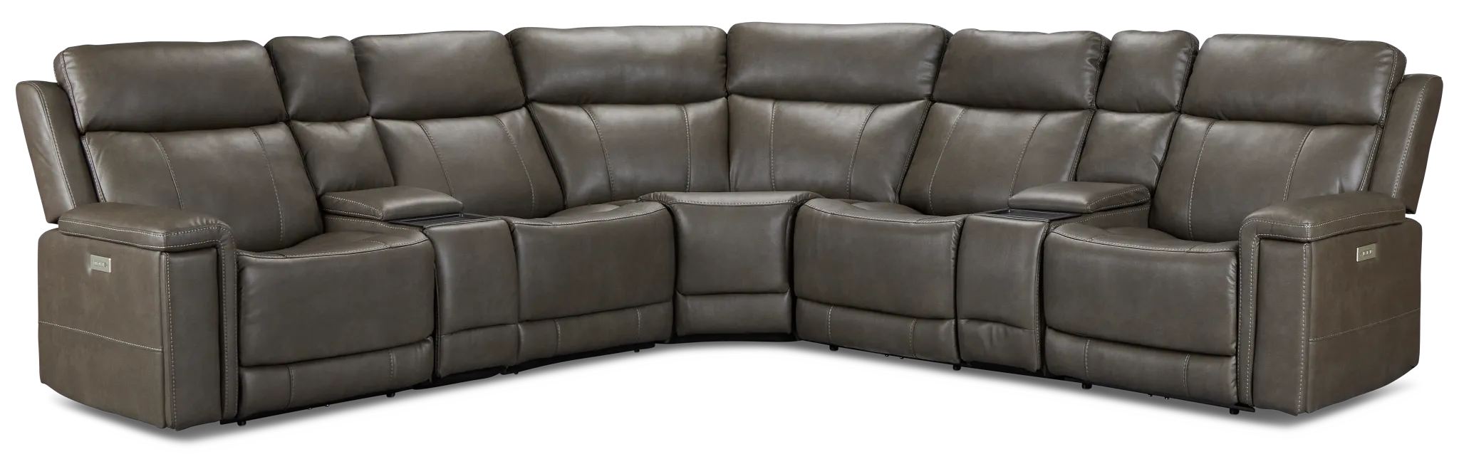 Jayden Gray Micro Large Triple Power Reclining Two-arm Sectional