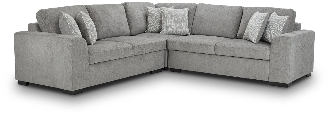 Blakely Gray Fabric Small Two-arm Sectional