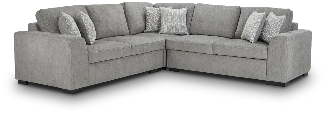 Blakely Gray Fabric Small Two-arm Sectional Blakely Gray Fabric Small Two-arm Sectional