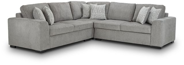 Blakely Gray Fabric Small Two-arm Sectional