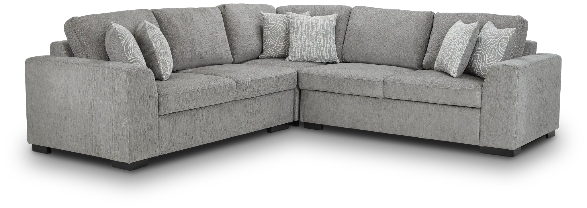 Blakely Gray Fabric Small Two-arm Sectional Blakely Gray Fabric Small Two-arm Sectional