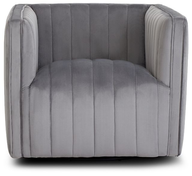 Cobra Light Gray Velvet Accent Chair