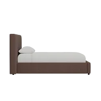 Grayton Elite Dark Brown 44" Upholstered Platform Bed