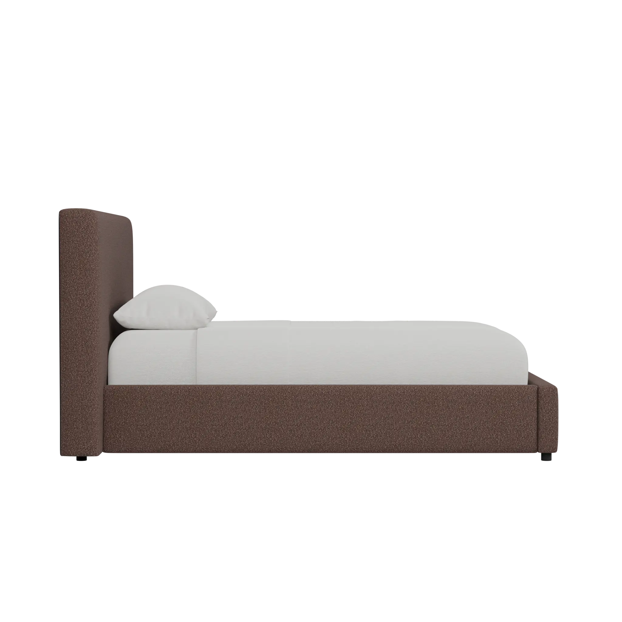 Grayton Elite Dark Brown 44" Upholstered Platform Bed Grayton Elite Dark Brown 44" Upholstered Platform Bed