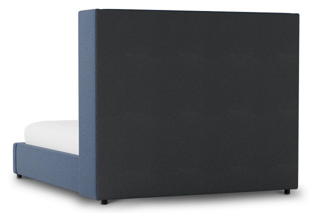 Captiva Revenue Dark Blue 60" Upholstered Shelter Bed