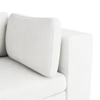 Destin Sutton White Fabric 2 Piece Modular Sofa