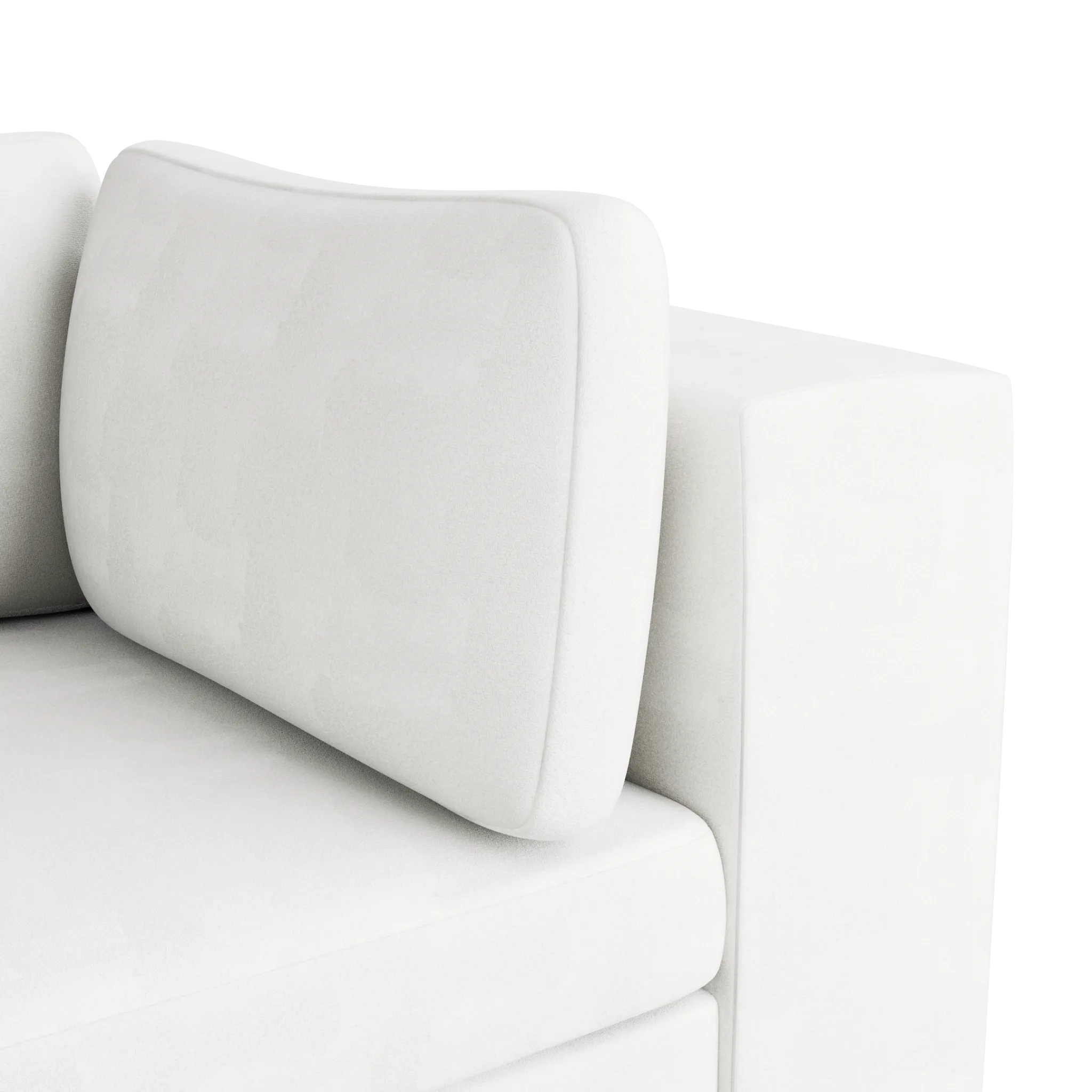 Destin Sutton White Fabric 2 Piece Modular Sofa