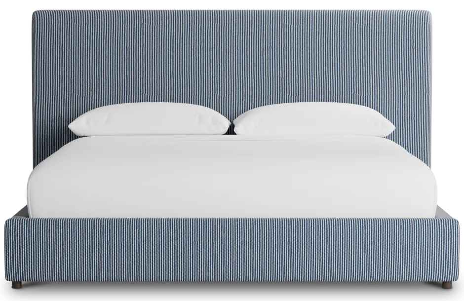 Grayton Lucy Navy 54" Upholstered Platform Bed